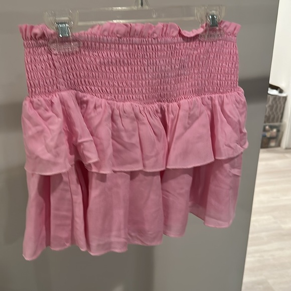 Pink Ruffled Mini Skirt - Picture 2 of 3